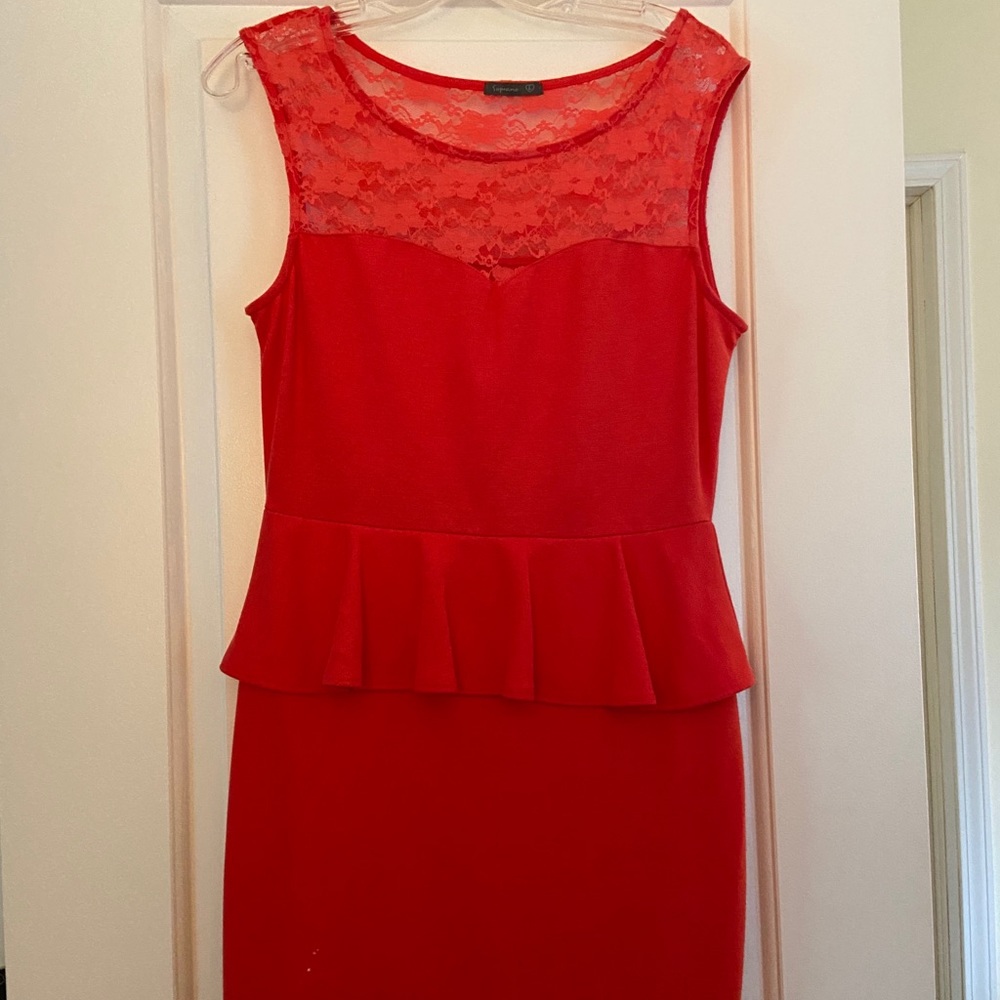 Pink Peplum Dress